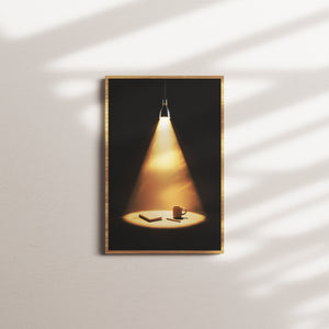 luminous reflection — oak frame