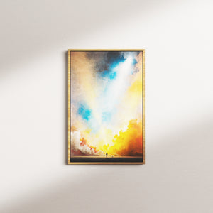 marigold afterglow — oak frame