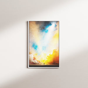 marigold afterglow — white frame