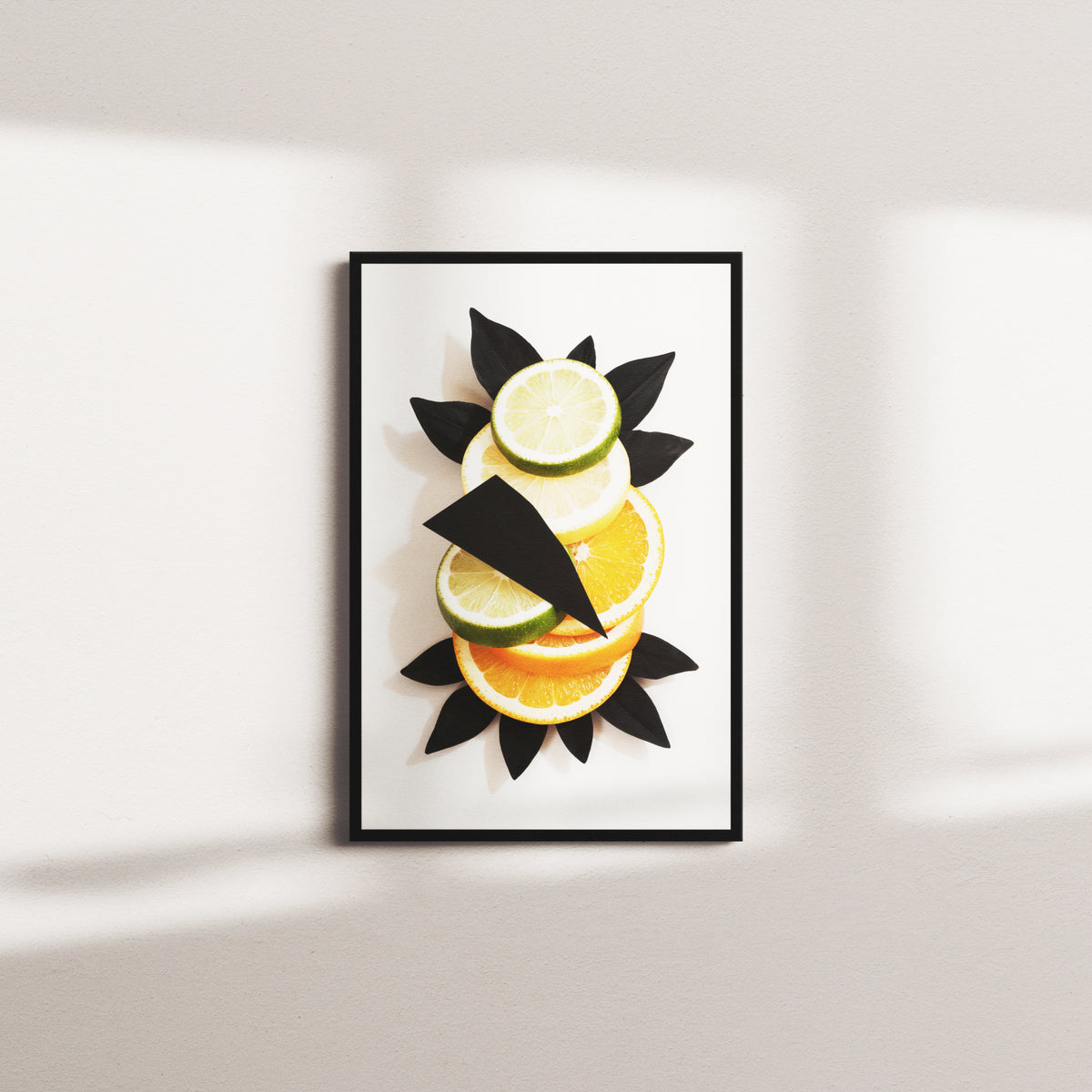 marigold table — black frame