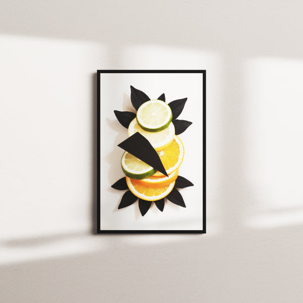 marigold table — black frame