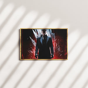 midnight canvas — oak frame