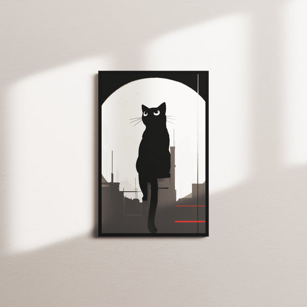 midnight perch — black frame