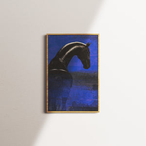 midnight stallion — oak frame