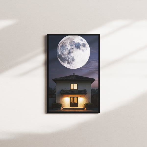 moonlit abode — black frame