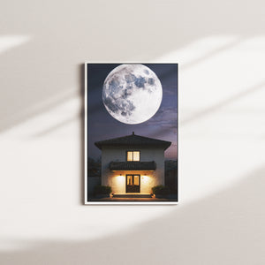moonlit abode — white frame
