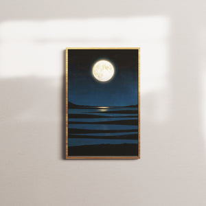 moonlit reflection — oak frame