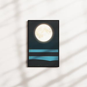 moonlit serenity — black frame