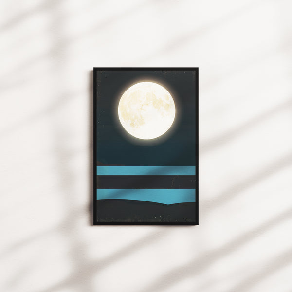 moonlit serenity — black frame