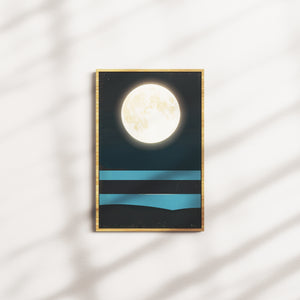 moonlit serenity — oak frame