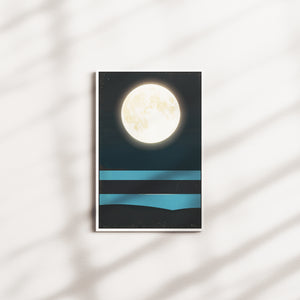 moonlit serenity — white frame
