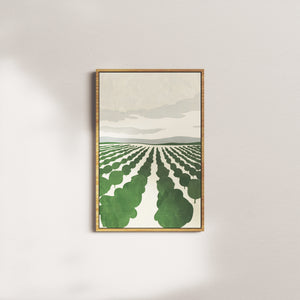 moss veil — oak frame