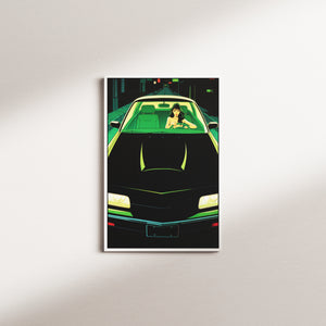 olive facade — white frame