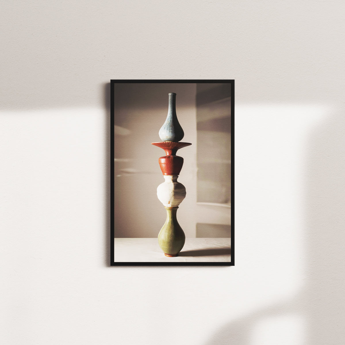 olive vessel — black frame