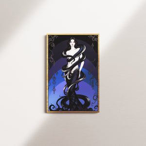 orchid emblem — oak frame