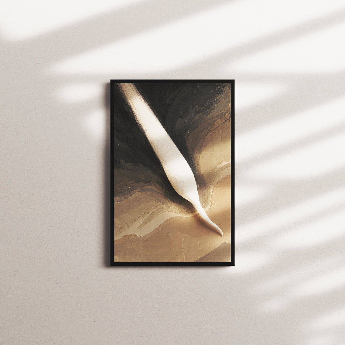 parchment drift — black frame