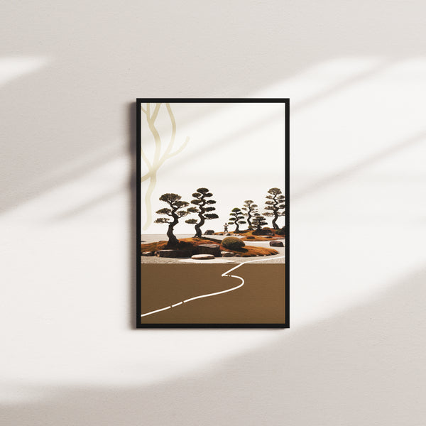 parchment stillness — black frame