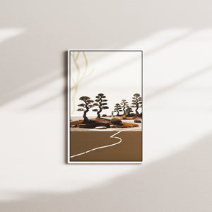 parchment stillness — white frame