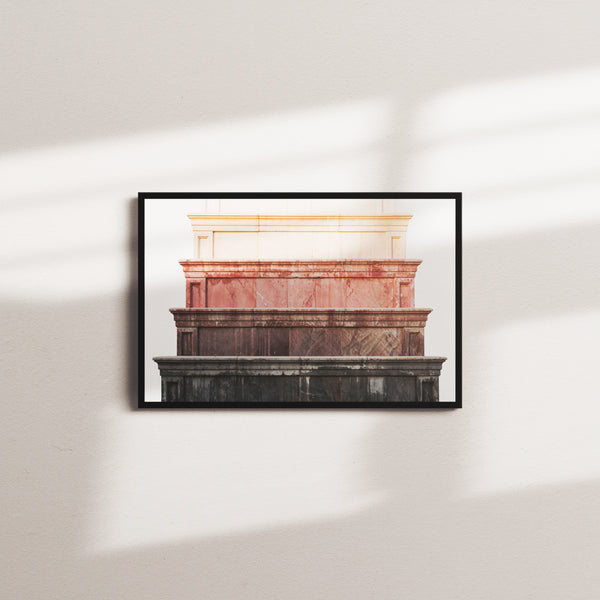 peony facade — black frame