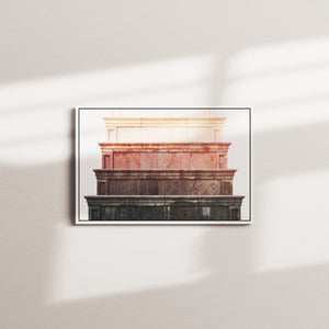 peony facade — white frame