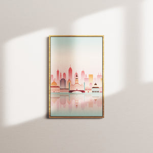 peony vesper — oak frame