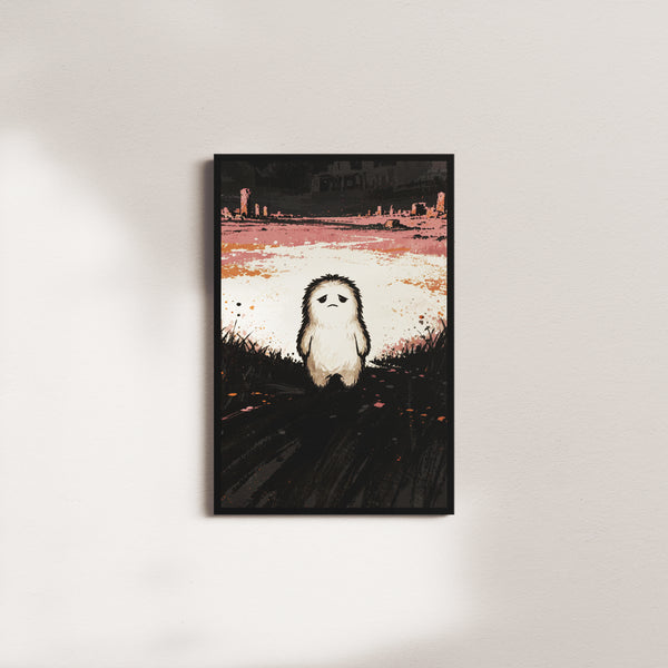 petal drift — black frame