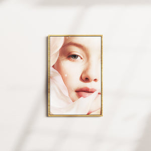 petal emblem — oak frame
