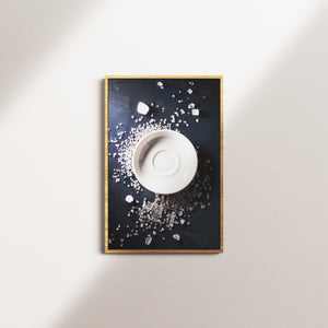 porcelain emblem — oak frame
