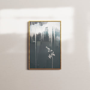 porcelain horizon — oak frame