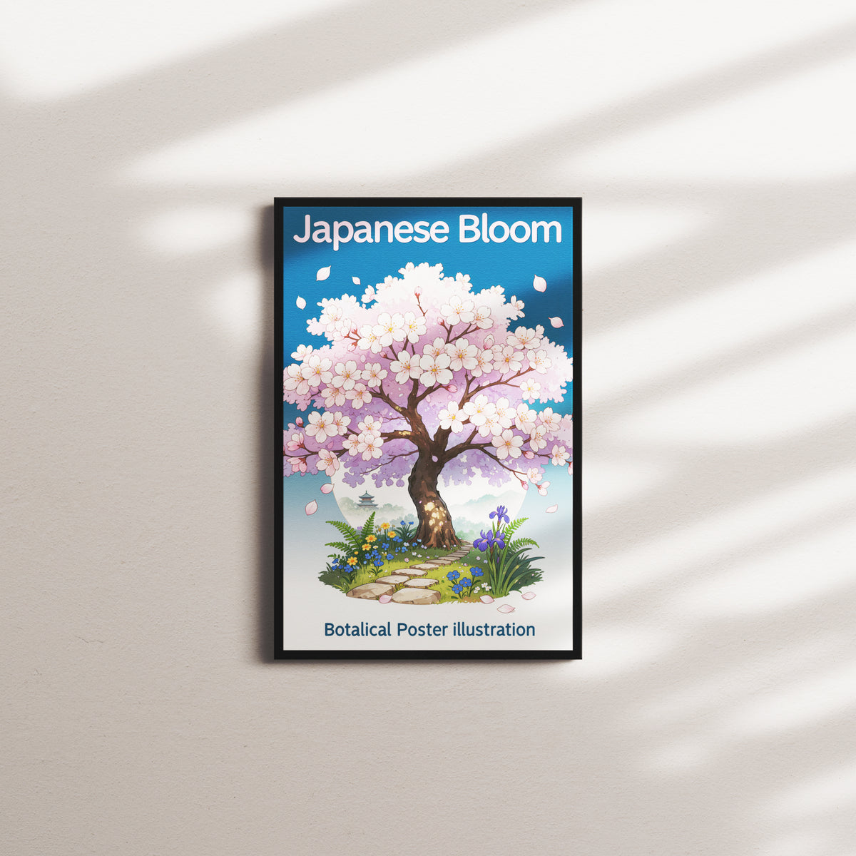 rose petal — black frame