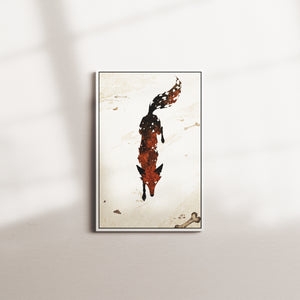 russet vigil — white frame