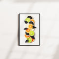 saffron table — black frame