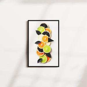saffron table — black frame
