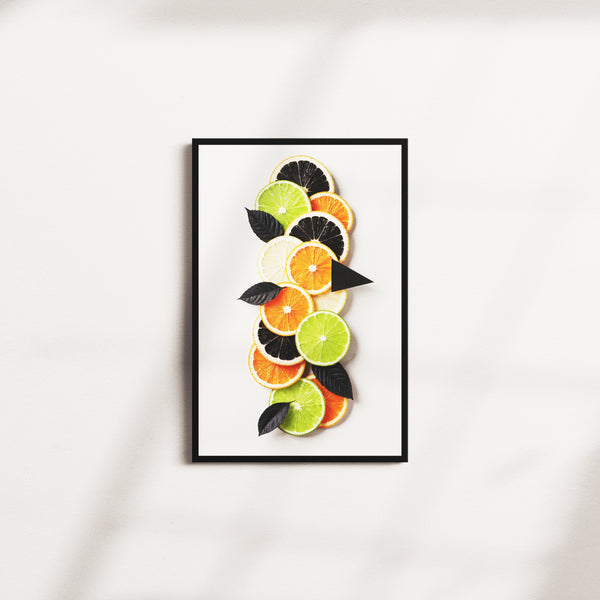 saffron table — black frame