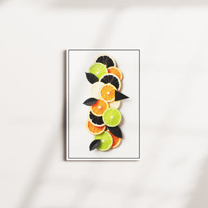 saffron table — white frame