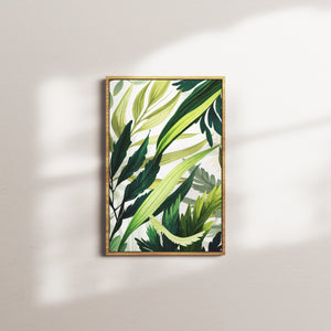 sage shade — oak frame