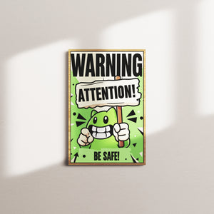 sage signal portrait — oak frame