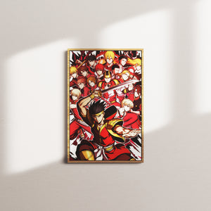 scarlet current — oak frame