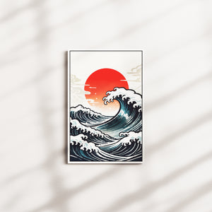 scarlet shore — white frame