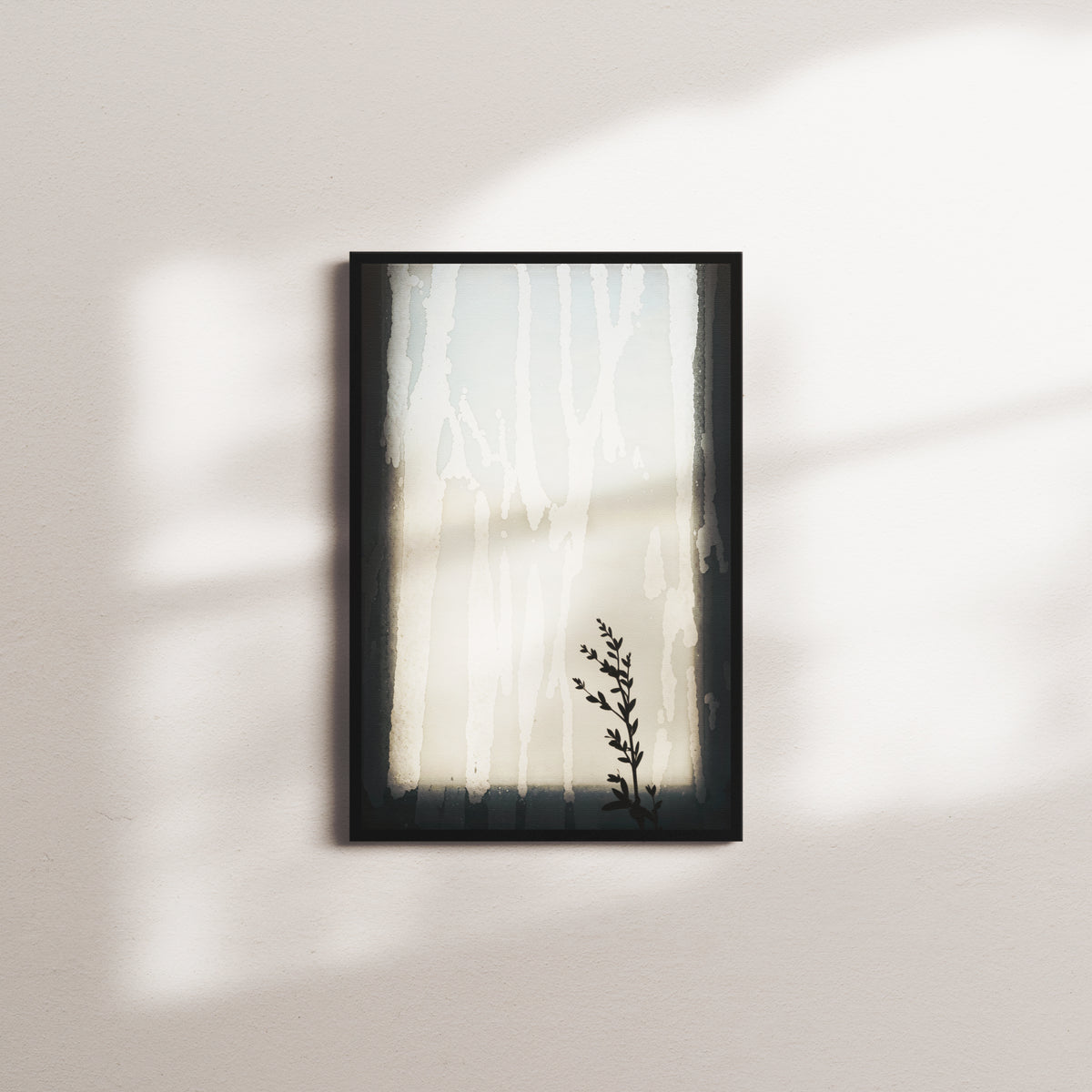 snowfall serenity — black frame
