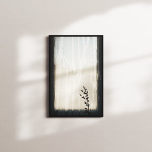 snowfall serenity — black frame
