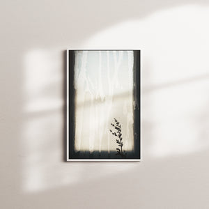 snowfall serenity — white frame