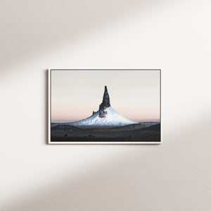 snowy summit — white frame