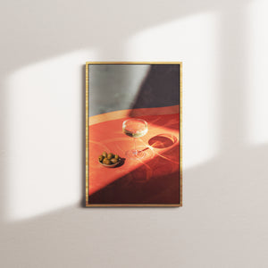 sunset sip — oak frame