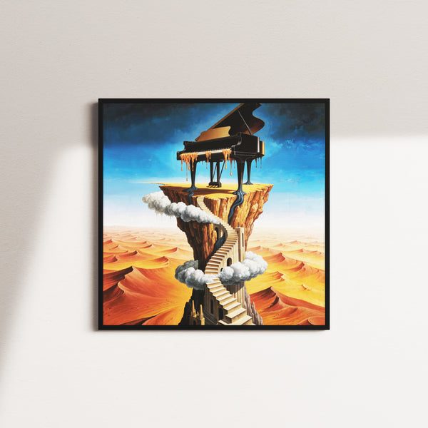 Surrealist Piano — Surreal AI art print on 400gsm cotton canvas