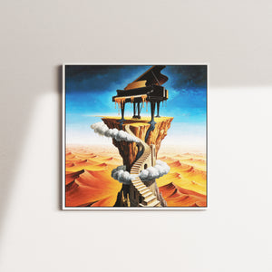 Surrealist Piano — white frame