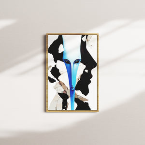 tidal vigil tableau — oak frame