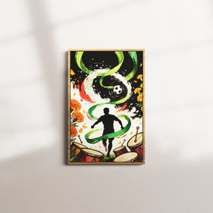 verdant sweep — oak frame