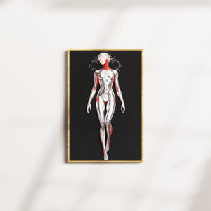 vermilion shadow — oak frame