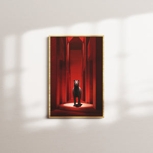 vermilion vesper — oak frame